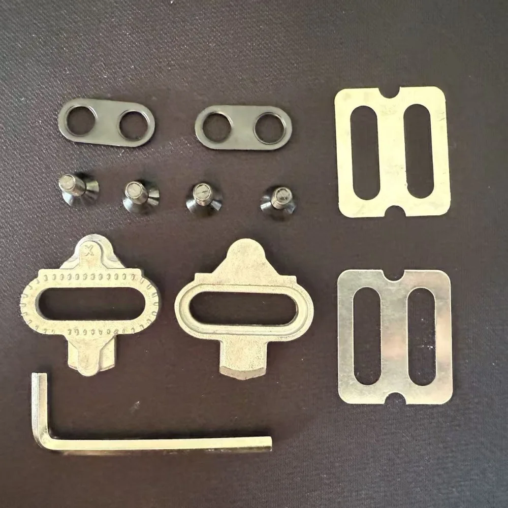 Sturdy Stainless Steel Bicycle Cleat Set For SPD Pedals Mountain Cycling Shoes Anti Corrosive Metal Locking Plates Parts