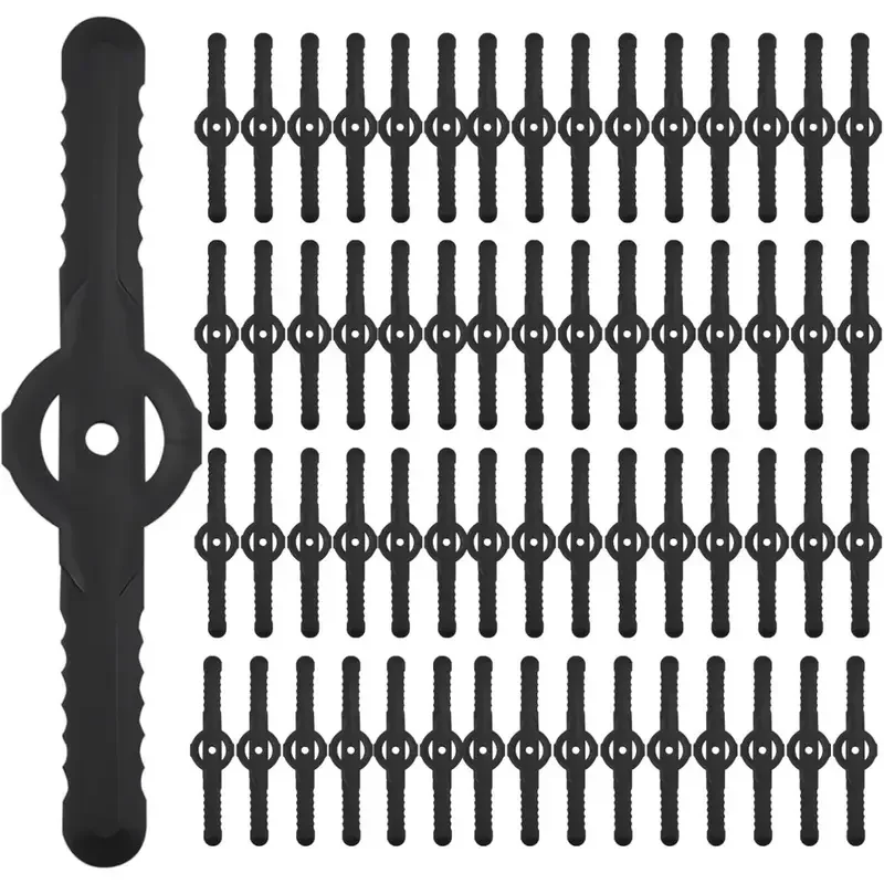 10-100Pcs Plastic Blade Set Cutter Replacement for Cordless Grass Trimmer Strimmer Garden Tools