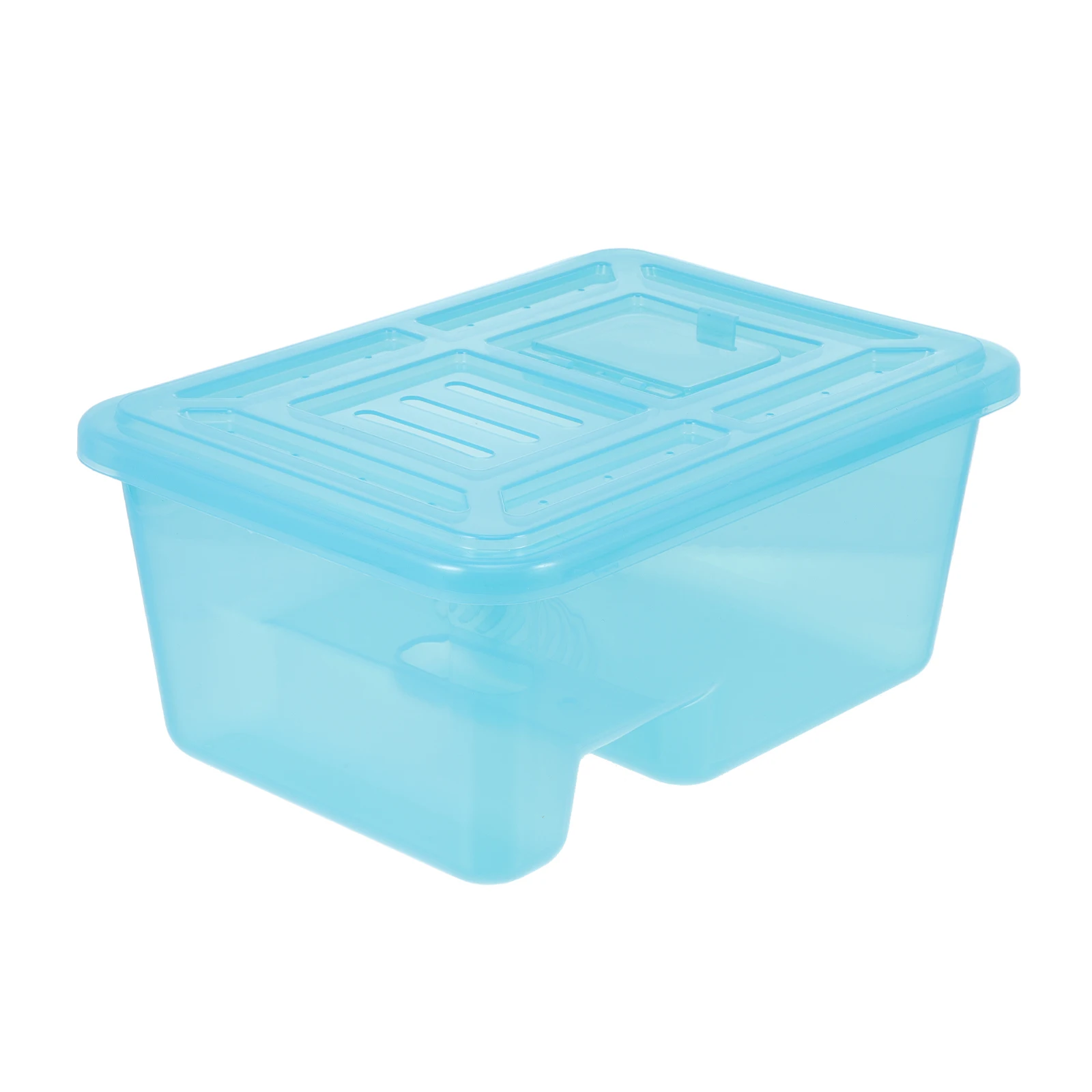 Turtle Tank Turtle Terrarium Durable Plastic Terrarium Leak Proof Feeding Box Pet Tortoise Aquatic Environment Gift