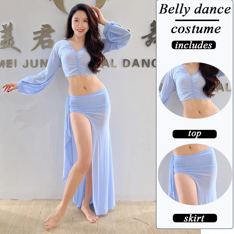 Conjunto de disfraz de palacio real Sexy para mujer para danza del vientre ropa deportiva de rendimiento Oriental Primavera Verano nueva colección de vestidos