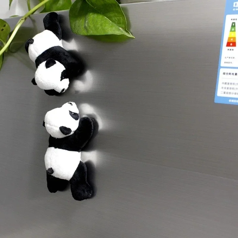 1Pc Cartoon Cute Soft Plush Panda Fridge Strong Magnet Refrigerator Sticker Home Decor Souvenir Kitchen Accessories