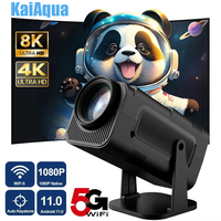 KaiAqua HY320 Newly Native 720P Android 11 4K Projector 300ANSI Wifi6 BT5.0 Cinema Outdoor Portable 180° Rotable Projector NEW