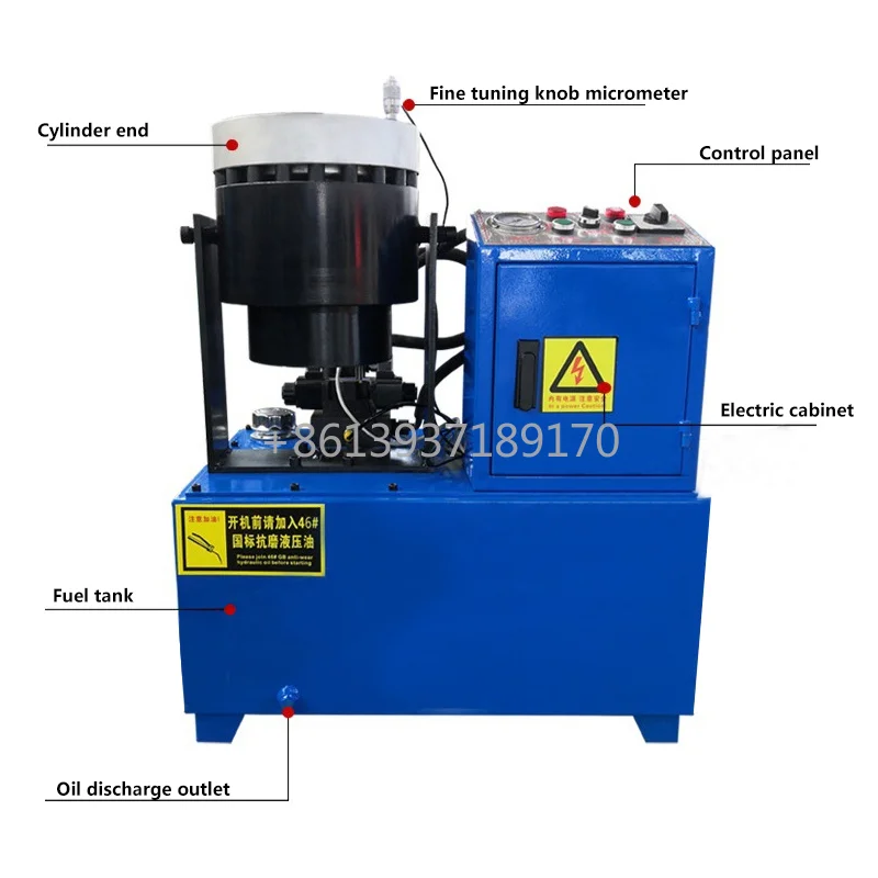 Hydraulic Stainless Steel Aluminum Copper Metal Tube Pipe Head Mouth Diameter Reducing End Forming Shrinking Machine