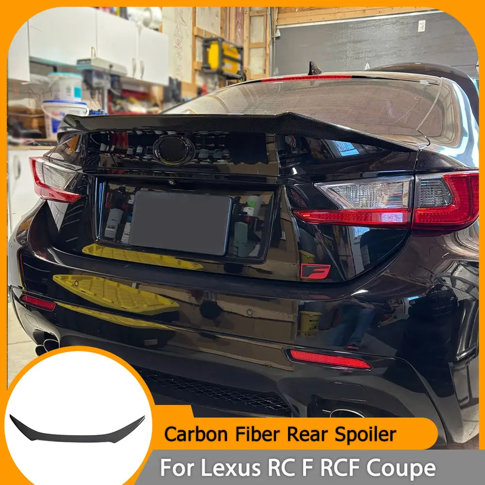 

Задний спойлер багажника, крылья для Lexus RC F RCF Coupe 2-дверный 2015-2018 гоночный автомобильный задний спойлер, крышка багажника, крыло, губа из углеродного волокна