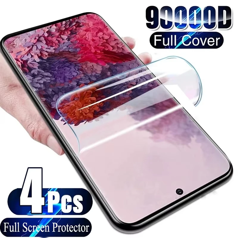 

1-4Pcs Full Cover Hydrogel Film For Samsung S10 Lite Note 20 Ultra 9 8 10 plus M62 M31 A73 A72 A70 A14 A13 A12 Screen Protector