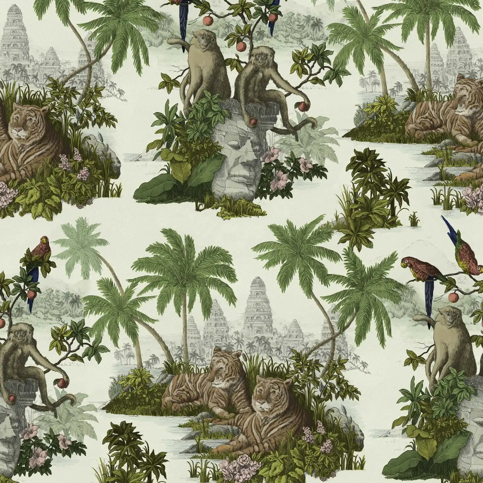 Customized wallpaper for tropical plants, banana trees, palm trees, covering the entire house with giraffe animal 3d murals