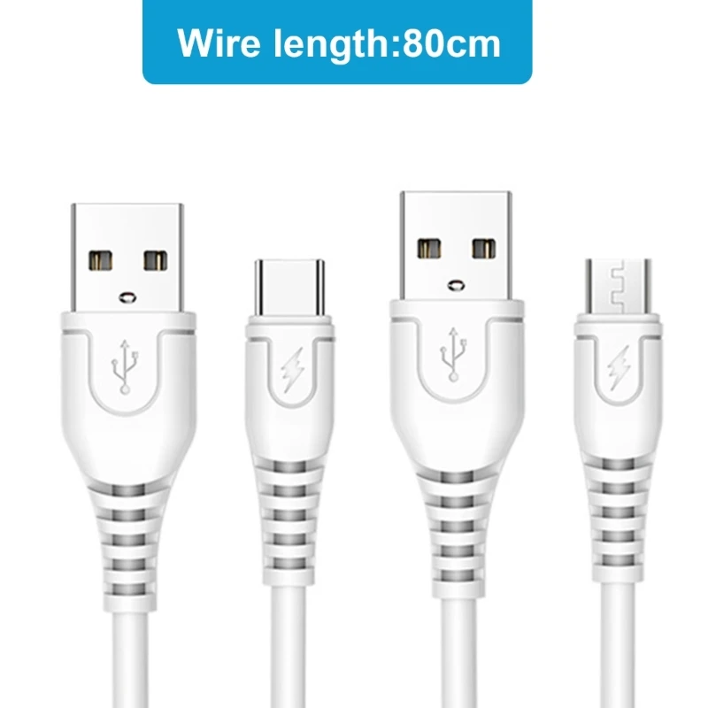 80cm Length USB Cable Fast Charging Cord 6A Output 120W Super Fast Data Cable for USB 5Pin Type C Phones Tablets