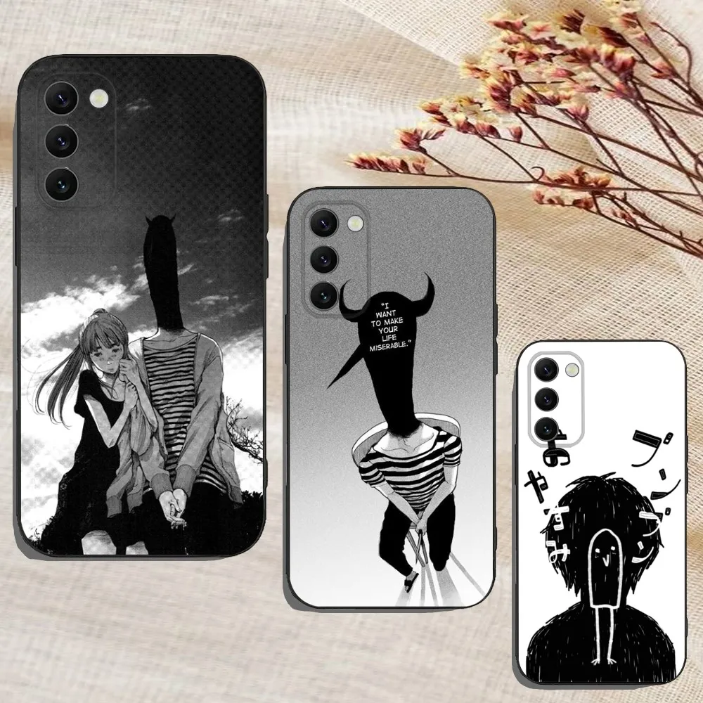 

Goodnight punpun Phone Case For Samsung Galaxy A13,A21s,A22,A31,A32,A52,A53,A71,A80,A91 Soft Black Cover