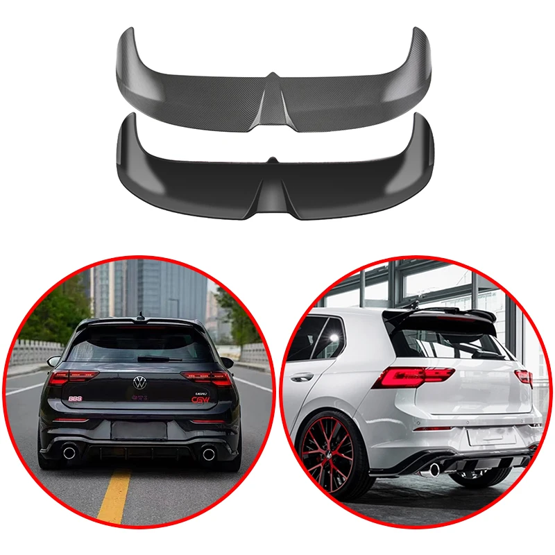 

For VW Golf 8 MK8 8.5 GTI GTD R TSI TDI 2019 To 2024 Oettinger Style Car Rear Roof Spoiler Wing Glossy Black Carbon Fiber Look