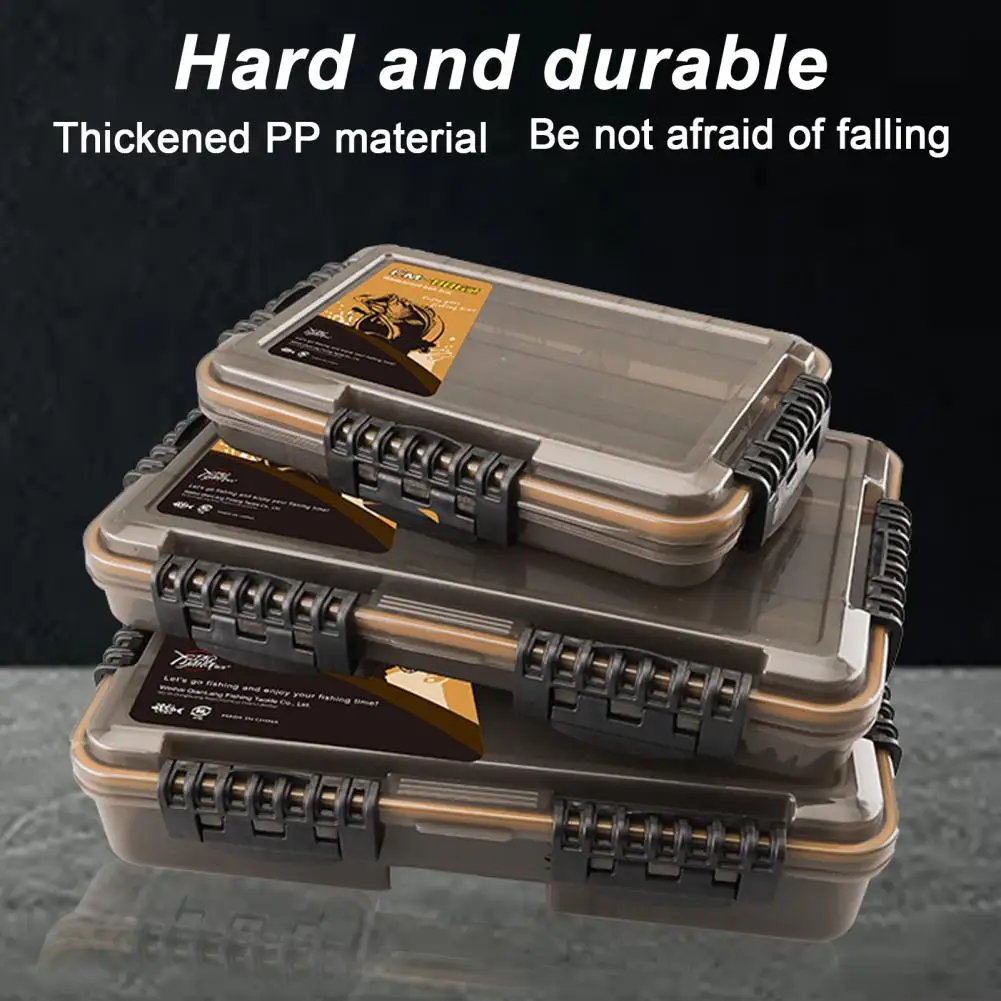 Removable Partition Lure Box Portable Waterproof Fishing Lure Box with Detachable Baffle Capacity Transparent for Baits