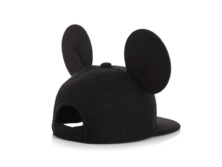 2021 Men's and Women's Wool Baseball Caps, Children's Hats, Hip-hop Hats, Mouse Ears Cap, Outdoor Play Hats, Warm Casual Cap - Image 3