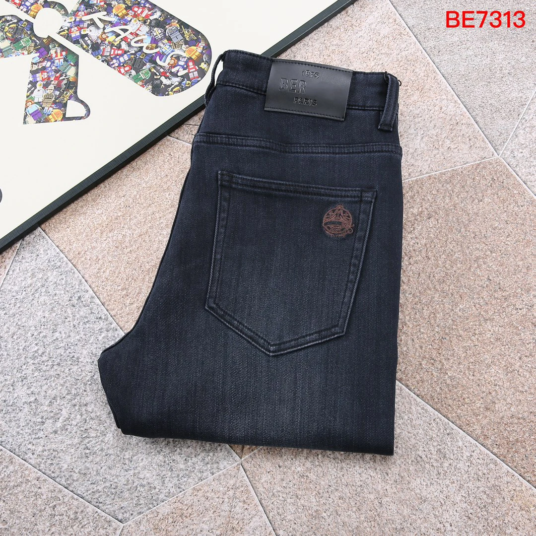 

BLLIYOSS 1895 Jeans Men 2024 Autumn Winter New comfortable casual elastic High Quality Straight long pants Leather label