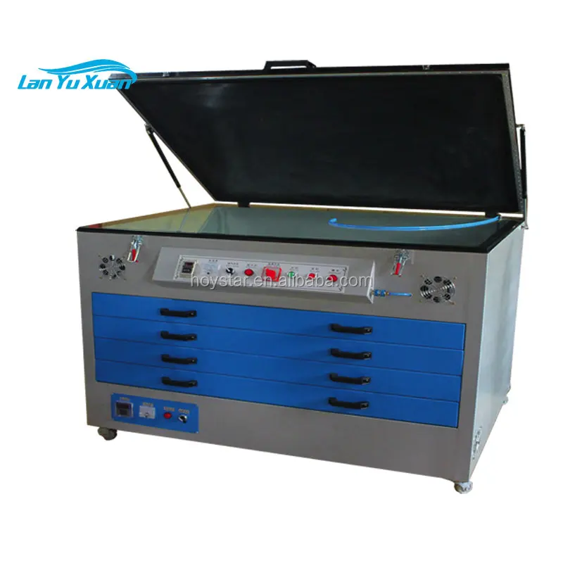 Mesin eksposur pencetakan layar vakum Uv dengan kabinet pengering