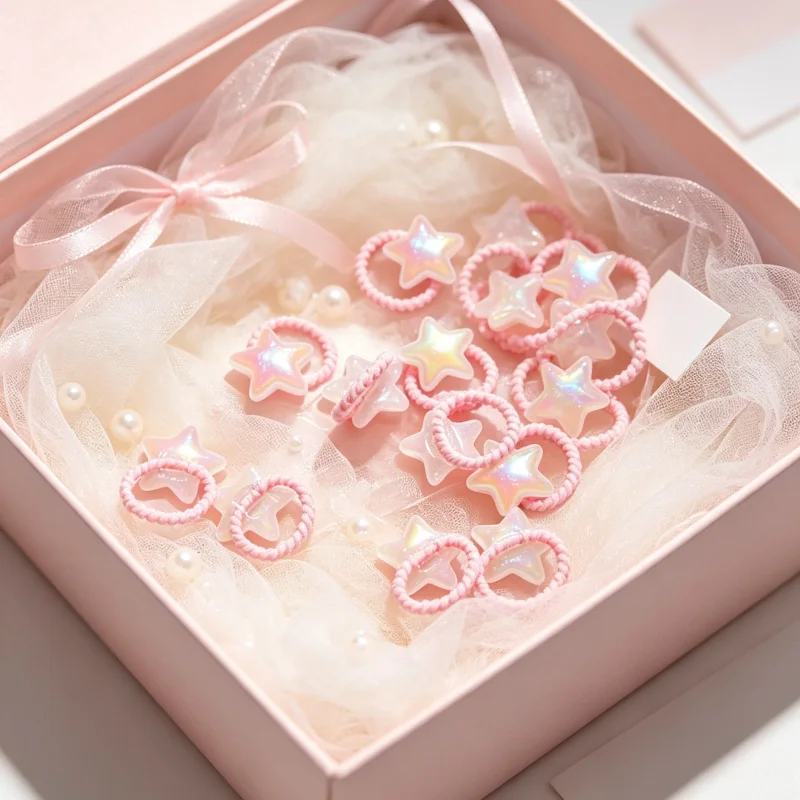 10pcs/set Cute Baby Girl Hair Love Bands Cartoon Love Heart Star Hair Ties Toddler Elastic Rubber Band Kids Hair Ropes Headwear image 5
