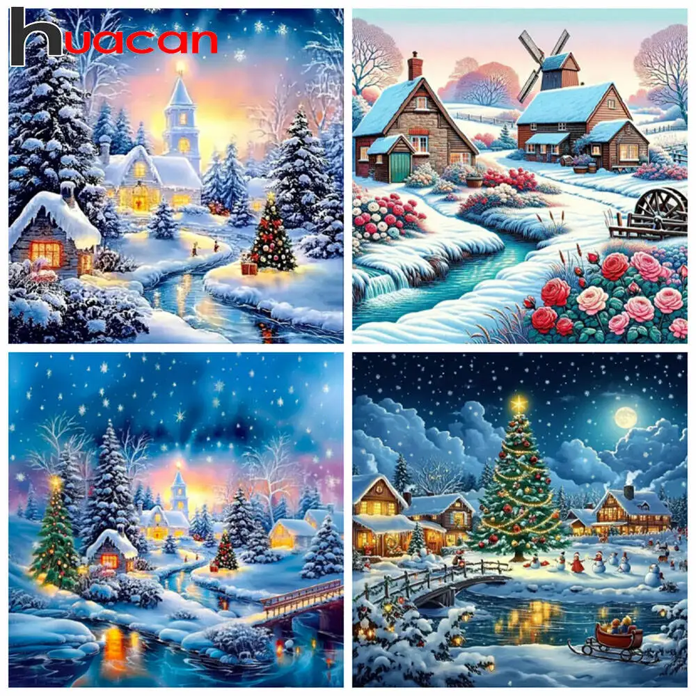 Huacan 2025, neue Kollektion, Diamant-Gemälde, Delphin, Himmel, Diamant-Stickerei, Meer, Sonnenuntergang, Mosaik, Kunst, Dekoration, Gemälde