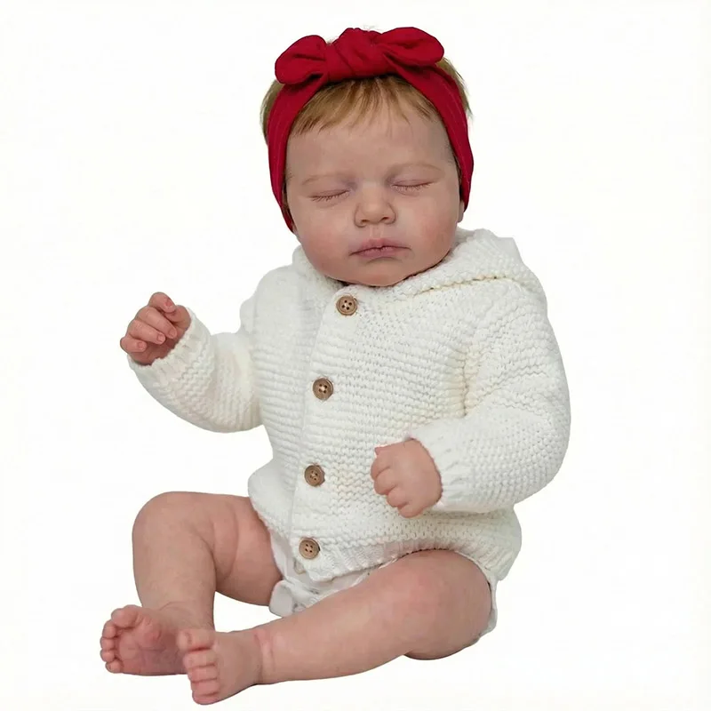 19inch Cute Baby Girl Doll Loulou with Cotton Body Doll 48cm Sleeping Baby Toy