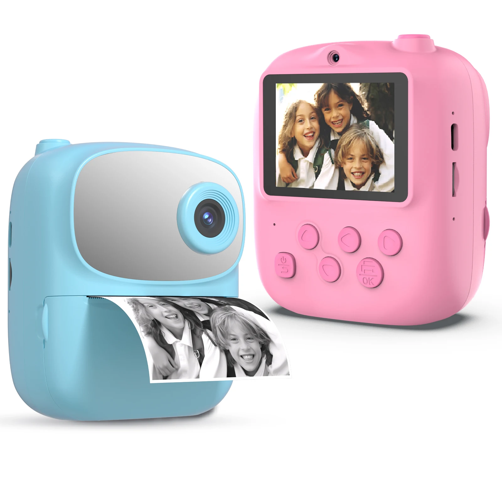 Christmas Gift 2.4 Inch  Rechargeable  Children Mini Printing Digital  Kids Camera