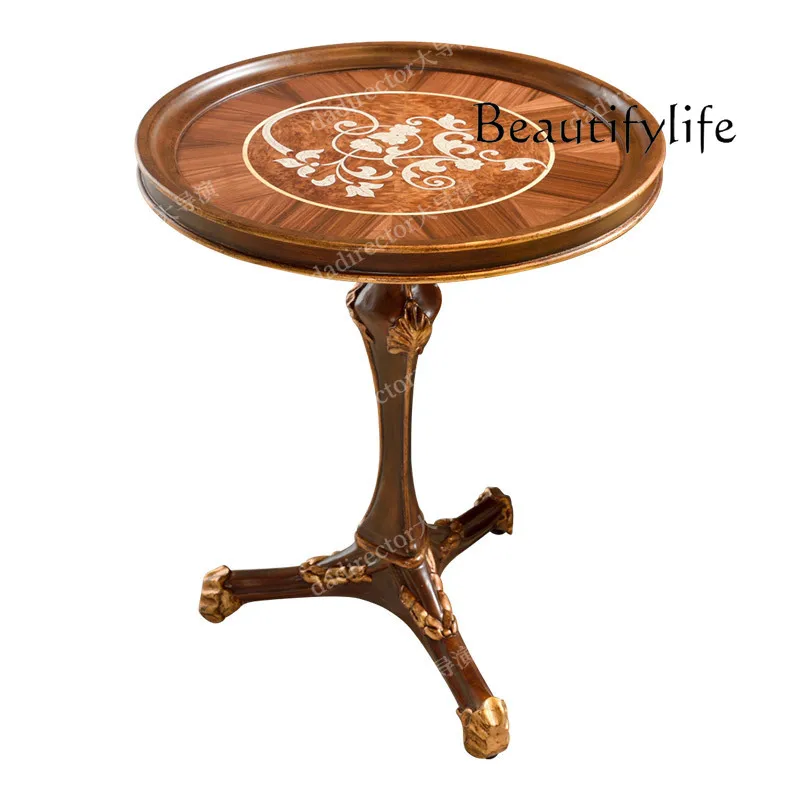 

European neoclassical corner few French court living room solid wood sofa rounded corner few living room furniture