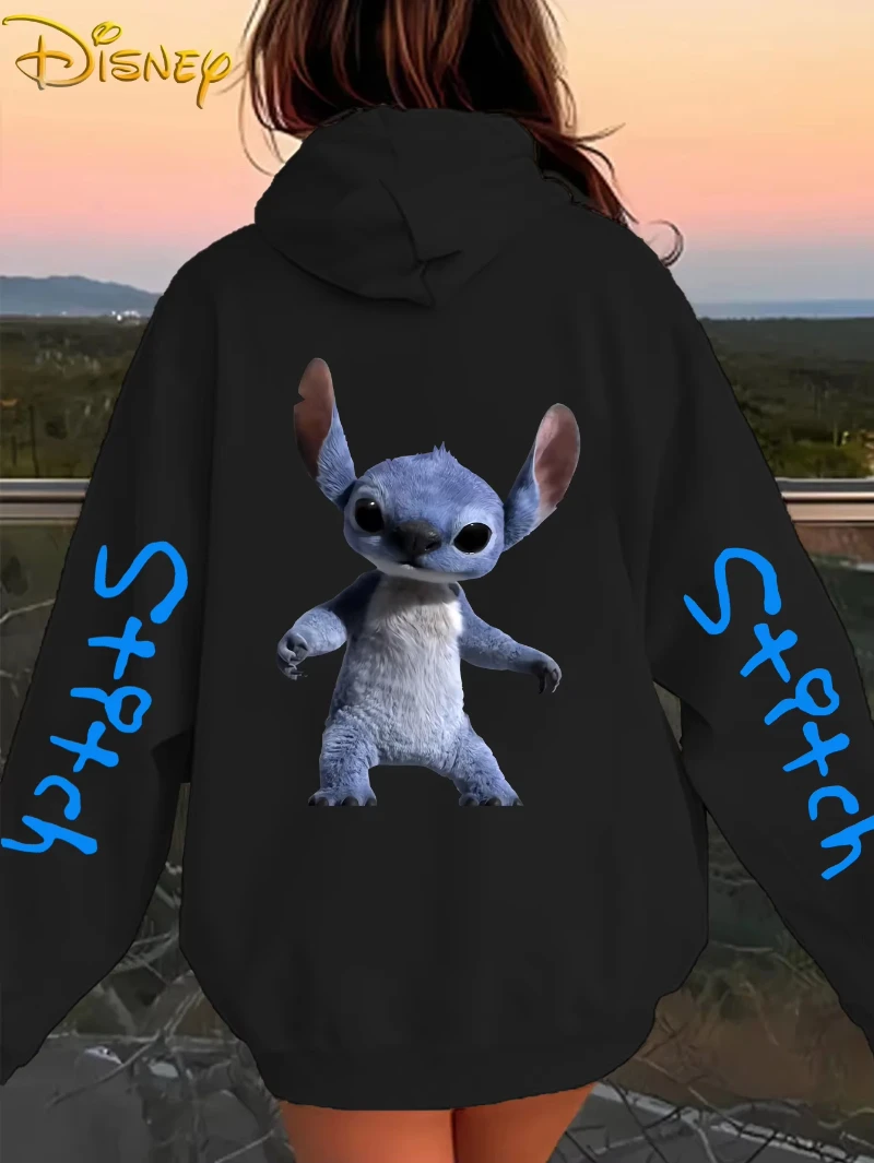 

Stitch Hoodie Disney Boys Girls Family Parent-child Hooded Sweater Autumn Winter Cotton Men Women Oversized Loose Long Sleeves