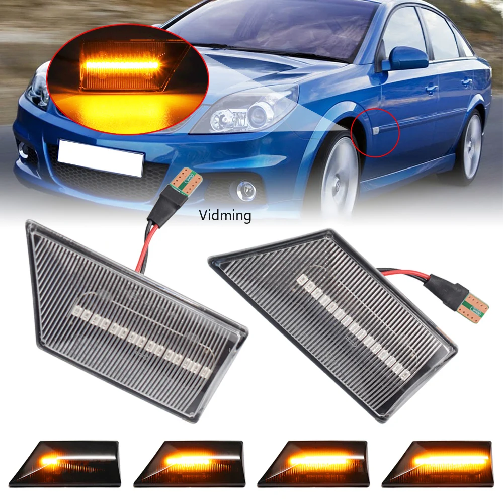 

2x Led Dynamic Side Marker Turn Signal Light Lamp For Opel Vectra C Signum 2002-2008 Fender Lights Blinker Indicator Lamp