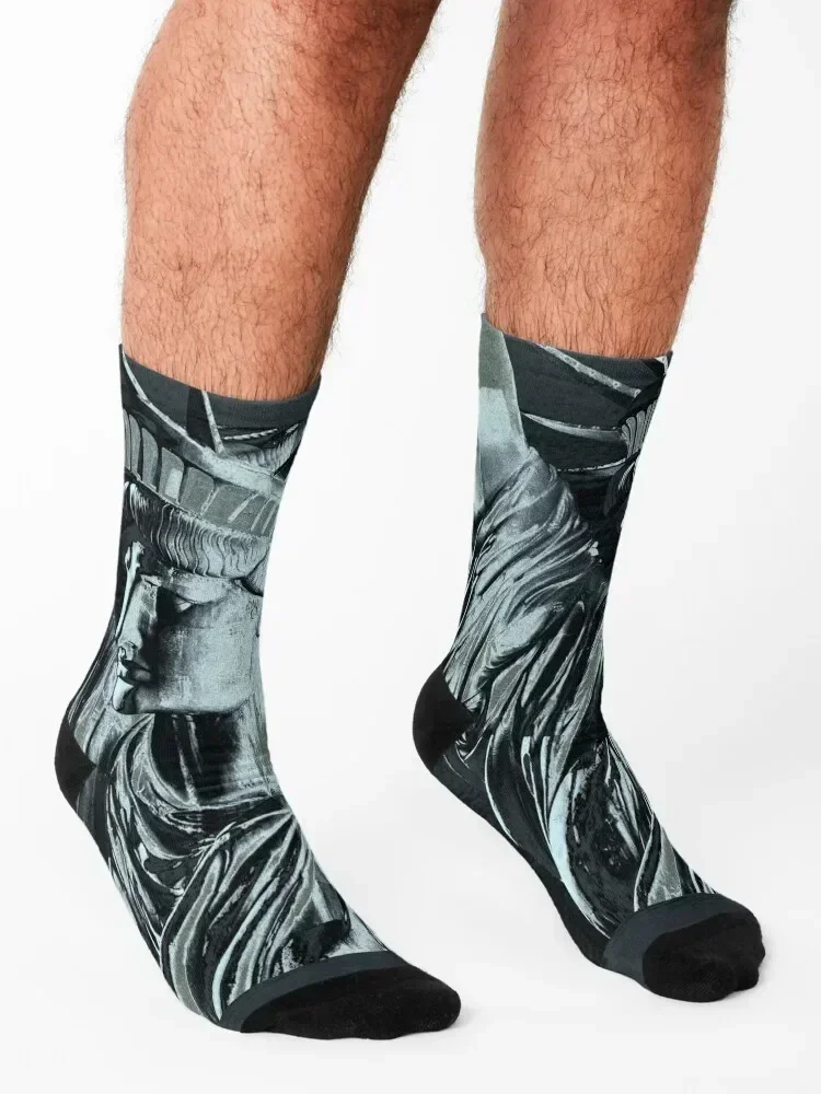 Verchromte Freiheitsstatue Socken unverzichtbare Winter-Thermosocken für Jungen und Kinder für Damen