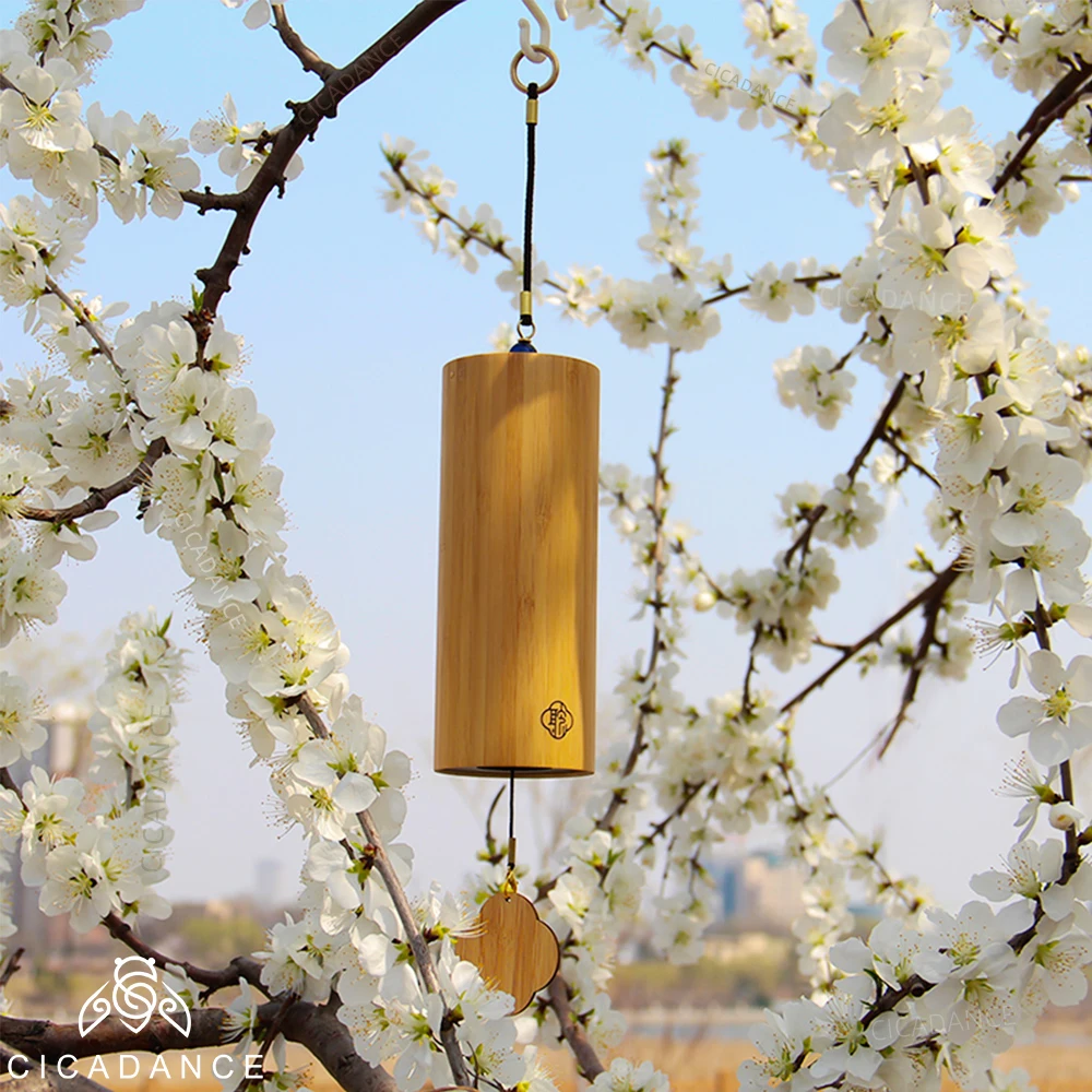 Bamboo Wind Chimes C/Dm/E/Fm/G/Am/B Chord Windchime Meditation Bell Outdoor Garden Patio Relaxation Gift Box Christmas Birthday