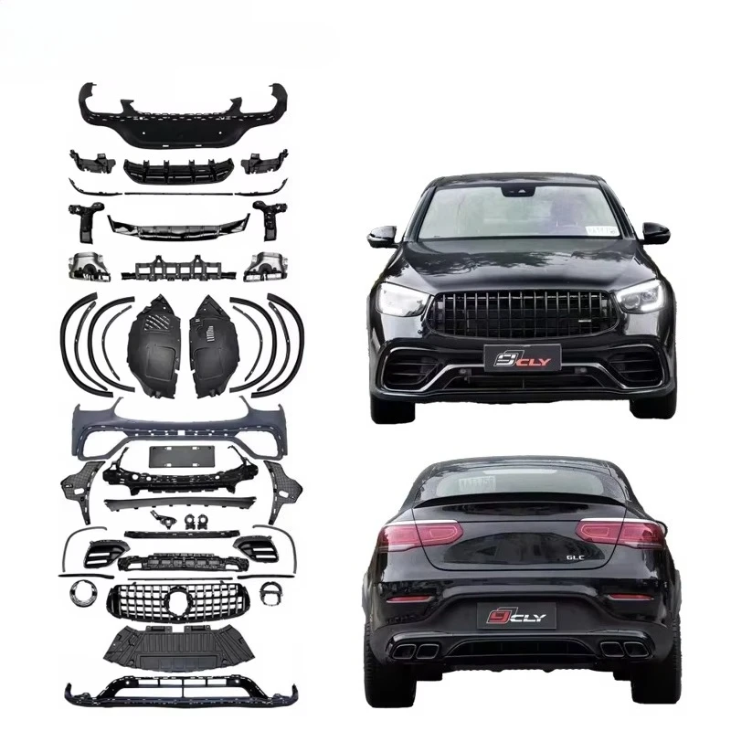 

Car Body Kit for GLC Coupe X253 Facelift GLC63 Upgrade New Bodykit Front Bumper Wheel Arch Headlight Grill