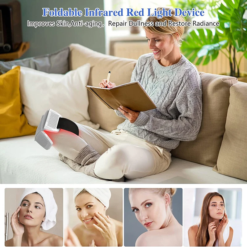 KTS Foldable Red Light Therapy Panel for Body Pain Relief 630/660nm&880nm for Knee Arthritis Shoulder Back Hand Muscle Relief