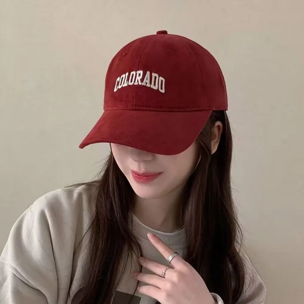 New Letter Embroidered Baseball Cap Kpop Fashion Couple Snapback Cap Men and Women Sun Hats Chapeau Homme UV Protect Peaked Caps