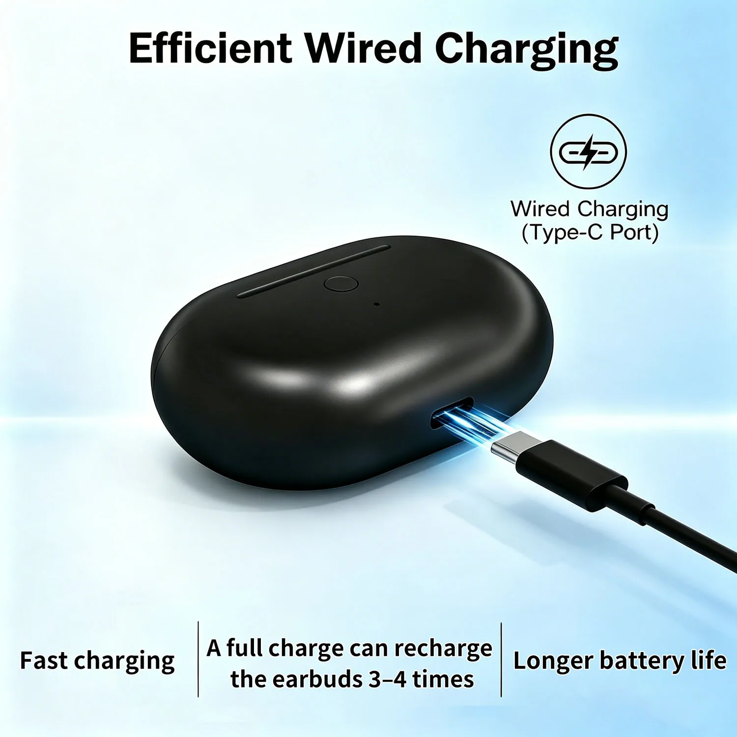 660mAh Charging Case for Beats Studio Buds+ Wireless Earbuds, Type-c Portable Wireless Earbuds Charging Box Case Carrying Bag image 3
