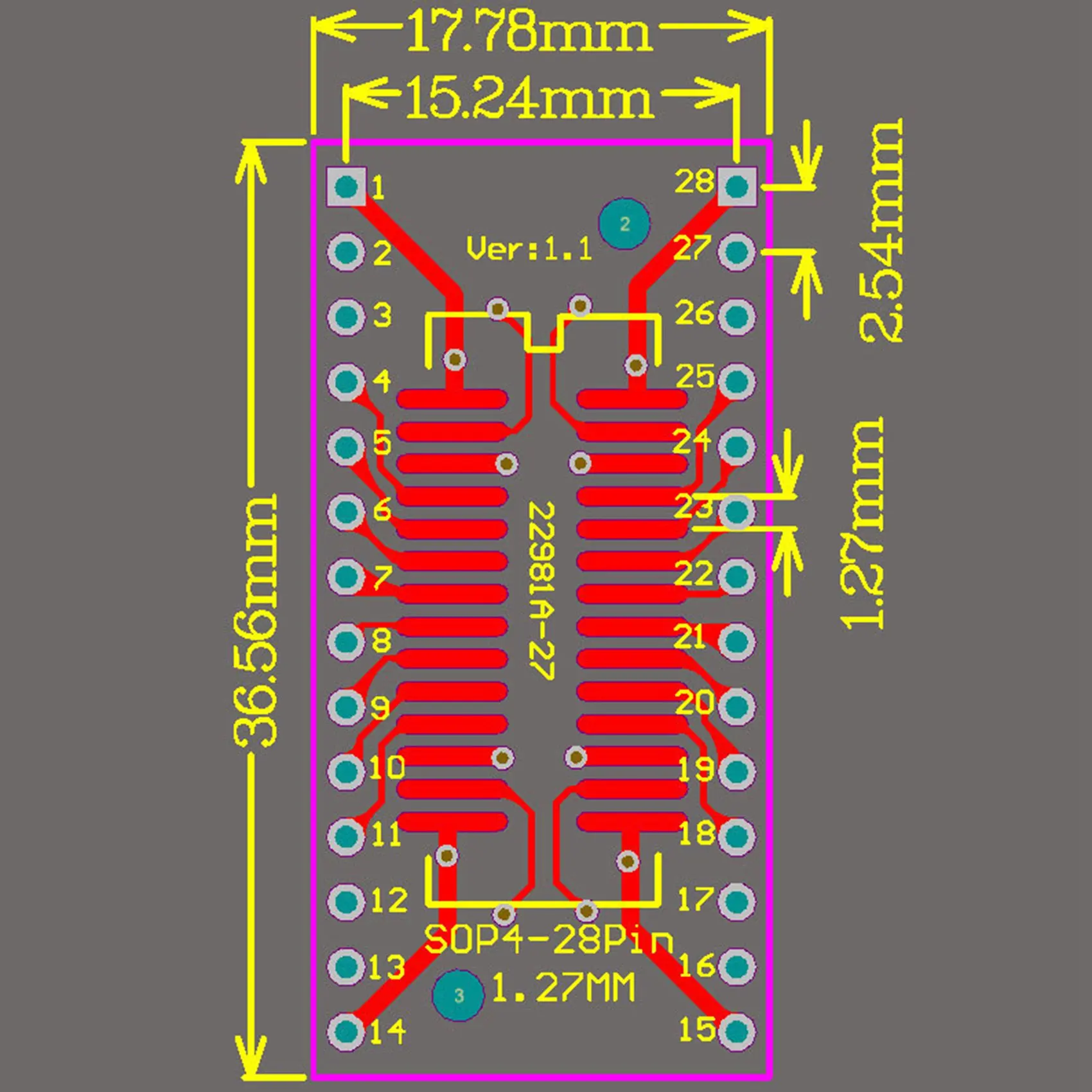 50Pcs/Lot TSSOP28 SSOP28 SOP28 to DIP28 Transfer Board DIP Pin Board Pitch Adapter IC Adapter Board