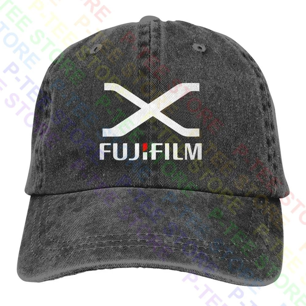 Fujifilm Camera Logo X Series Washed Denim Baseball Cap Trucker Hats Premium High Quality