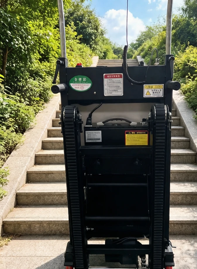 Factory Direct Sales Tracked Electric Folding Stair Climbing Truck 400kg Tire Type Stair Climbing Machine