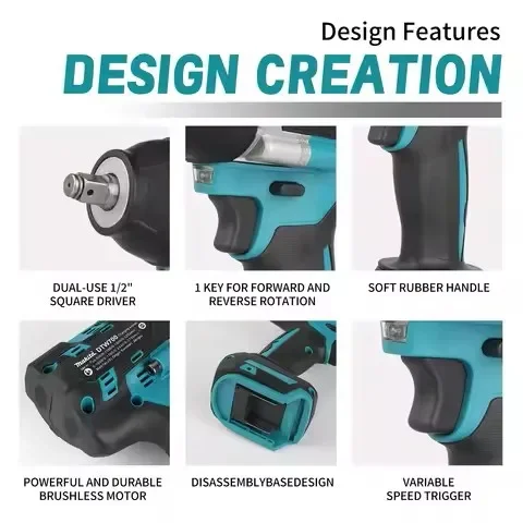 Makita DTW700 18V LXT Brushless Impact Wrench 700 Newton Meter High Torque Heavy Duty Truck Mechanic Automotive Repair Tool La - view 3