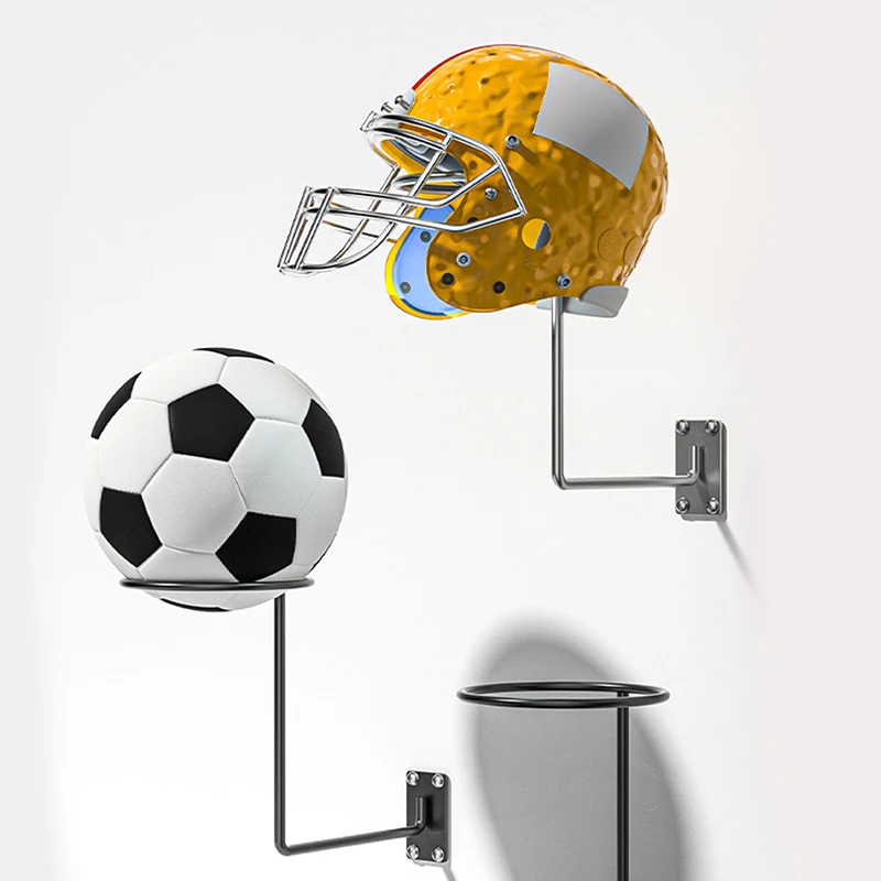 Wall Mounted Basketball Football Display Rack Heavy Duty Steel Wire Ring Cap Helmet Storage Holder Metal Hat Support Hanger