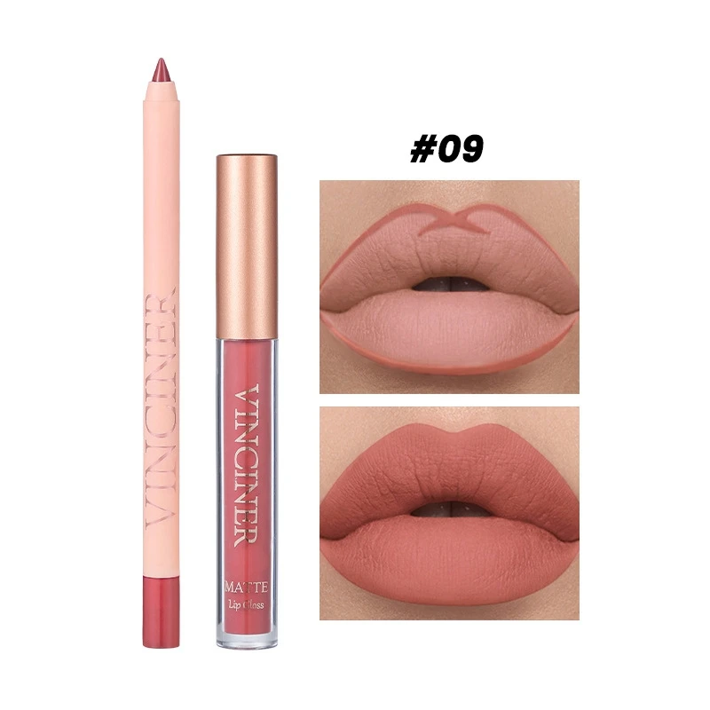 12 Colors Matte Nude Brown Lipliner Pencil Lipsticks Lip Contour Kit Waterproof Non-sticky Sexy Velvet Red Lip Gloss Makeup Tool