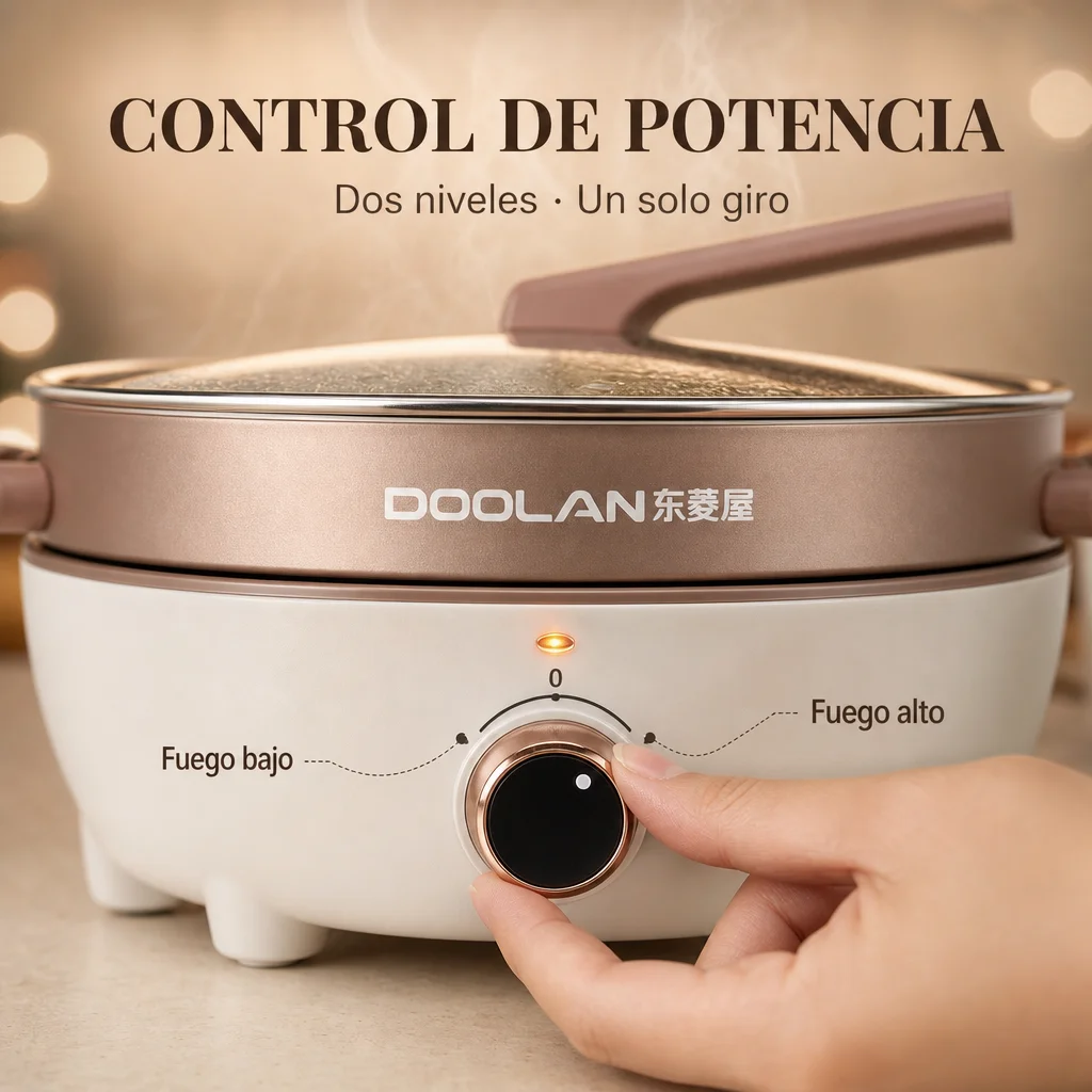 Olla eléctrica desmontable para hot pot, 30cm 1350W para cocina doméstica