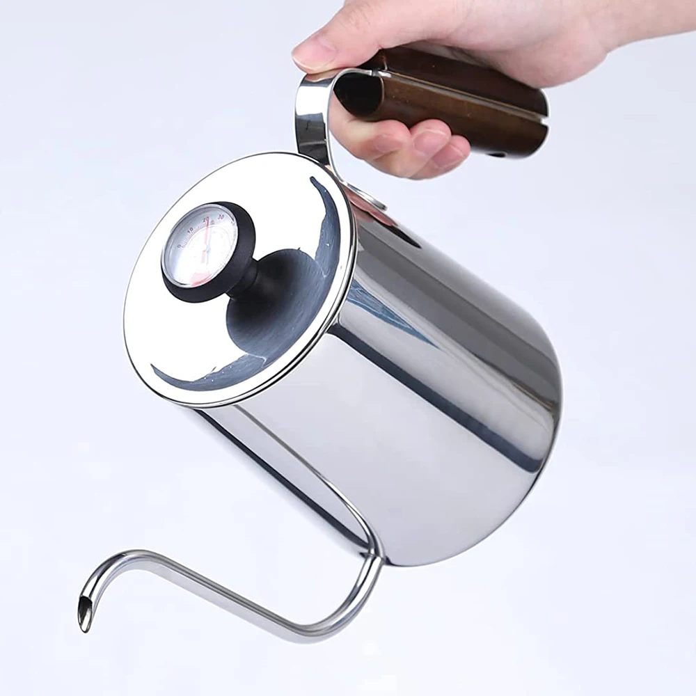 Fire Maple Antarcti Pour Over Coffee Pot Stainless Steel Hand Drip Kettle Gooseneck Kettle with Thermometer for Camping 750ml