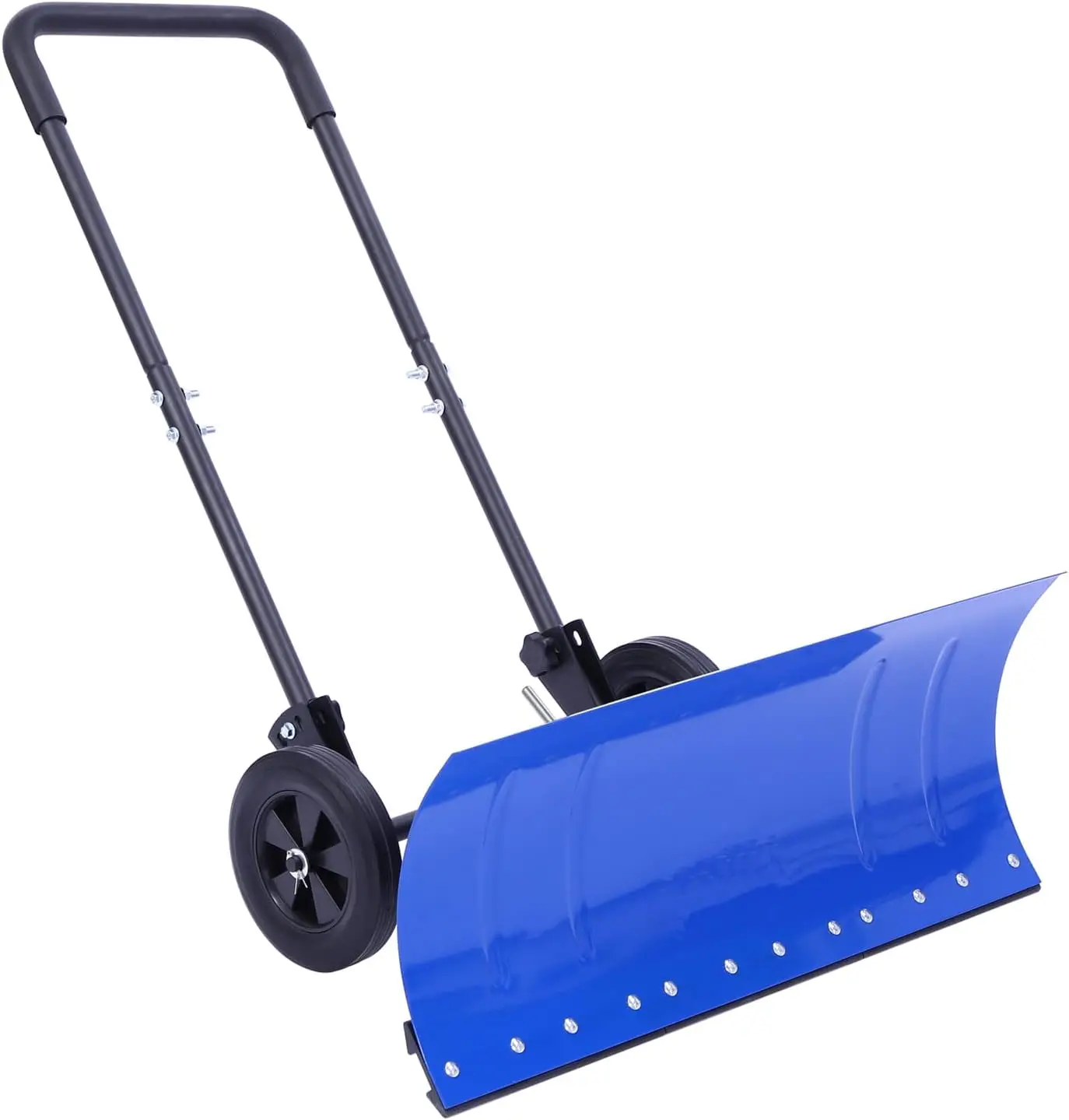 

Heavy Duty Adjustable Angle Wheeled Snow Shovel with Large Blade for Efficient Driveway Snow Removal