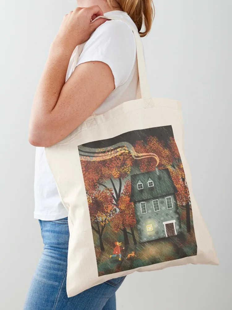 

Running in the Rain Tote Bag eco pack Women's shopper foldable reusable bag Women's shopping bag