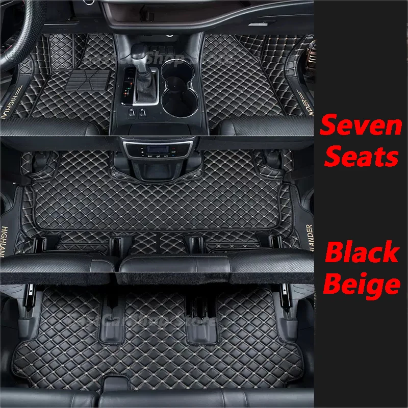 For Toyota Highlander XU70 Kluger 2020 2021 2022 2023 Car Dust-proof Foot Mat Floor Wire Mats Rug Covers Pads Interior Mats