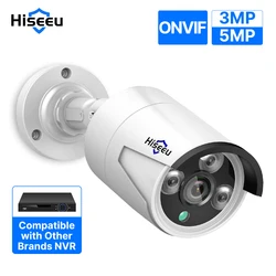 Hiseeu 4MP 5MP POE IP Camera HD IR Night Outdoor Waterproof CCTV Home Video Security Surveillance Camera For NVR One Way Audio