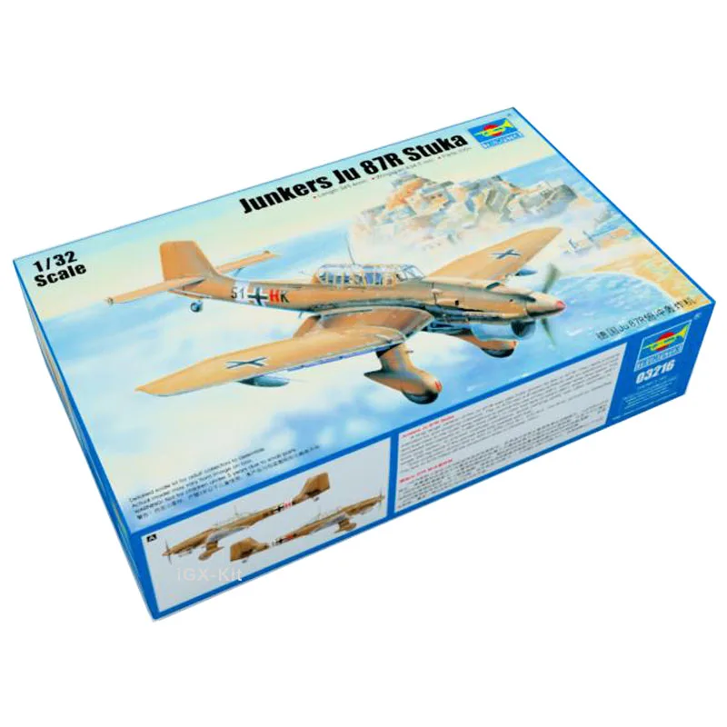 Trumpeter 03216 1:32 Scale German Junkers JU87 Ju-87R Stuka Dive Bomber Hobby Military Assembly Plastic Model Building Kit