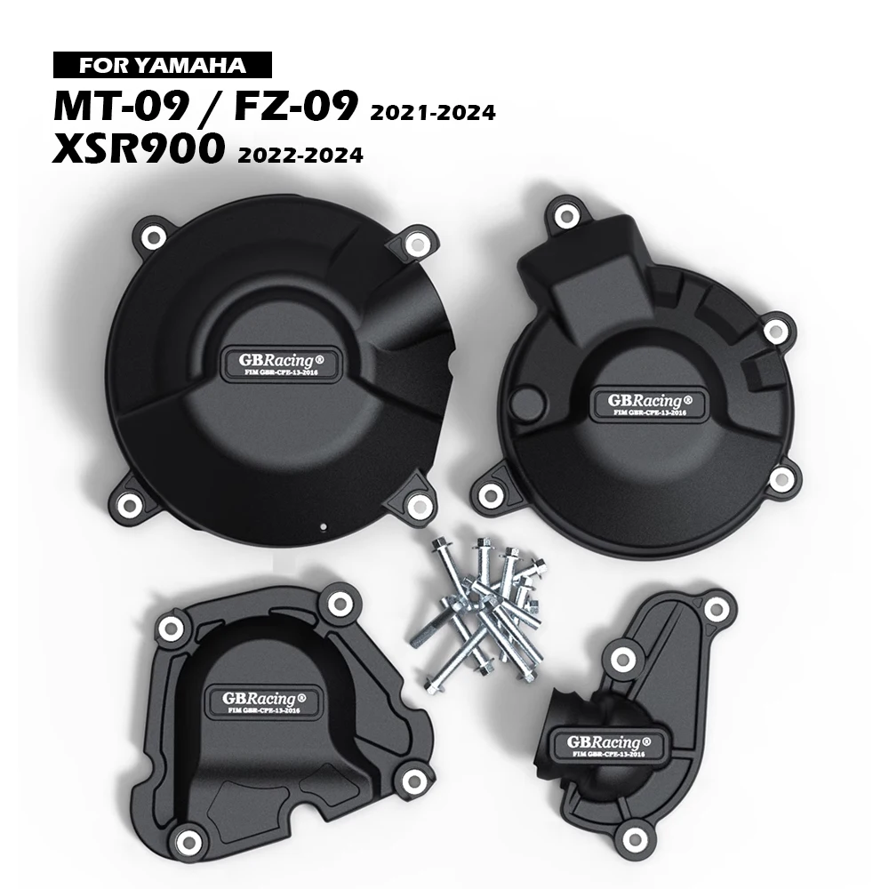 MT09 FZ09 XSR900 TRACER 2021-2024 GBRacing Engine Protect Cover For YAMAHA Motorcycle Clutch Pulse Protection Cover Accessories