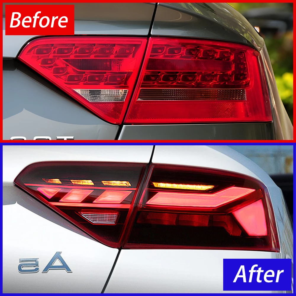 Car Taillights Assembly For Audi A5  A5L S5 RS5 2008-2016 LED Auto Rear Lamps Upgrade 2021 Style Dynamic Taillights Accessories