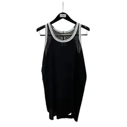 Men Casual Vest Cotton Gothic Men's Long Tank Tops Tees Summer Streetwear Short Sleeved Black T Shirt