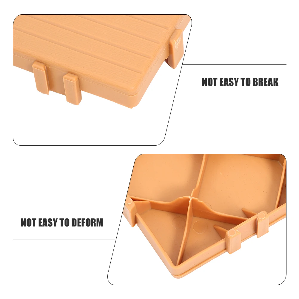 

4Pcs Outdoor Interlocking Deck Tile Plastic Flooring Durable Garden Patio Balcony Decorative Floor Slabs Deck Tiles