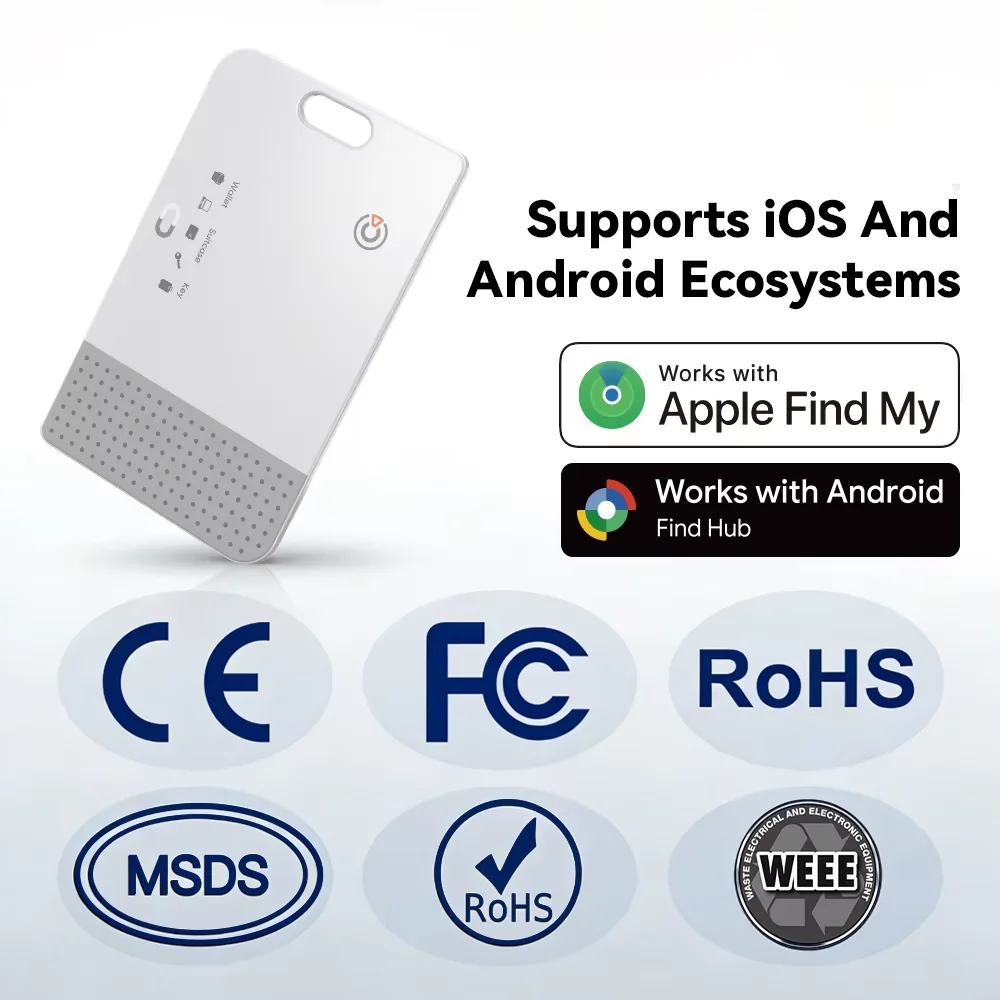 2026 Neuer 1,7mm Wallet Tracker mit kabelloser Ladefunktion und Smart Tag für Google Find Hub & Apple Find My – Globaler Anti-Verlust-Schlüssel- und Gegenstandsfinder