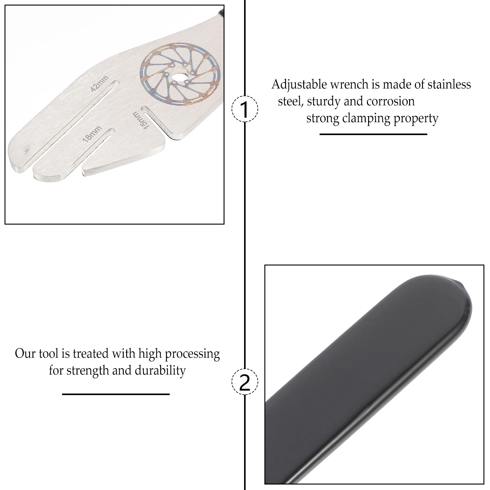 

Разводной гаечный ключ, прочный тормозной инструмент из нержавеющей стали, ремонт велосипедов, бытовые энтузиасты «сделай сам», практичная калибровка подарка