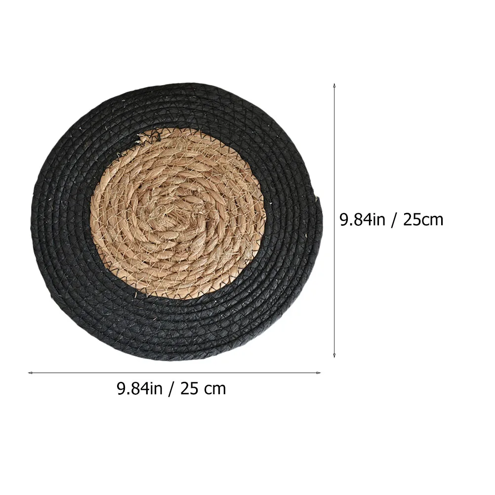 

Placemat Creative Heat Insulation Mat Table Decor Black Home Party Dish Protective Decorative Tableware Accessory Banquet Use